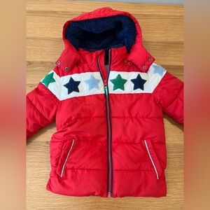 Mini Boden Cosy Star Bouclé Padded Jacket